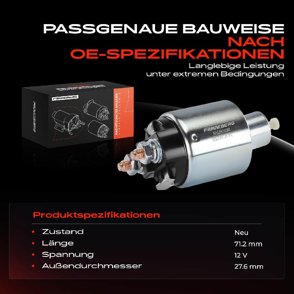 1x Magnetschalter Starter für Mitsubishi Colt II Carisma Pajero Pinin 1.6L 1.8L