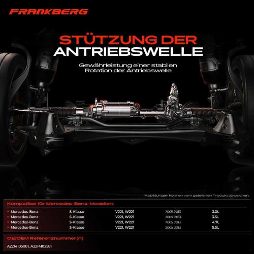 1x Lagerung Gelenkwelle Kardanwellenlager für Mercedes-Benz S-Klasse V221 W221 Bild 1x Lagerung Gelenkwelle Kardanwellenlager für Mercedes-Benz S-Klasse V221 W221