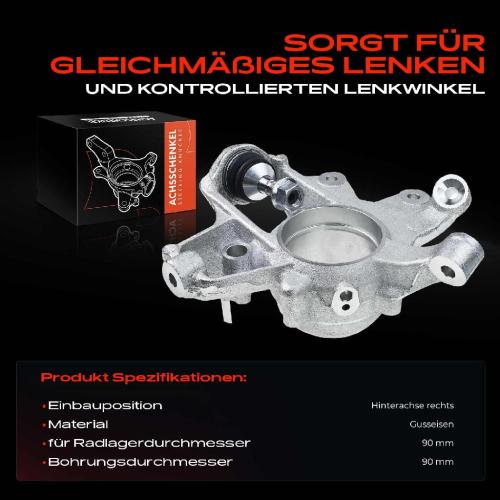 Frankberg 1x Achsschenkel Radaufhängung Hinterachse Rechts für Mercedes-Benz W164 X164 V251 W251 Bild Frankberg 1x Achsschenkel Radaufhängung Hinterachse Rechts für Mercedes-Benz W164 X164 V251 W251