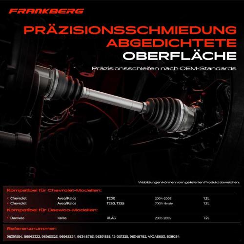 1x Antriebswelle Gelenksatz Vorderachse für Chevrolet Aveo/Kalos Schrägheck T200 T250 Bild 1x Antriebswelle Gelenksatz Vorderachse für Chevrolet Aveo/Kalos Schrägheck T200 T250