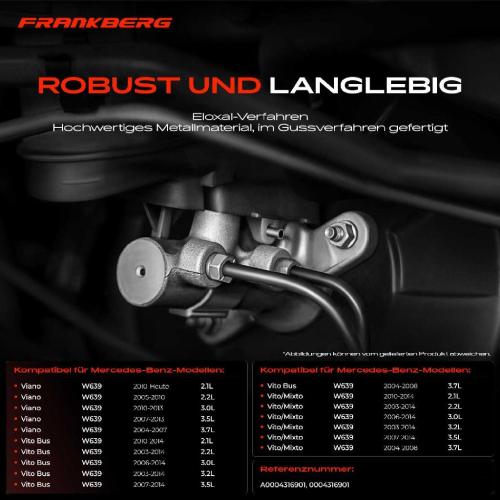 1x Hauptbremszylinder Bremszylinder für Mercedes-Benz Viano Vito Mixto W639 109-126 Bild 1x Hauptbremszylinder Bremszylinder für Mercedes-Benz Viano Vito Mixto W639 109-126