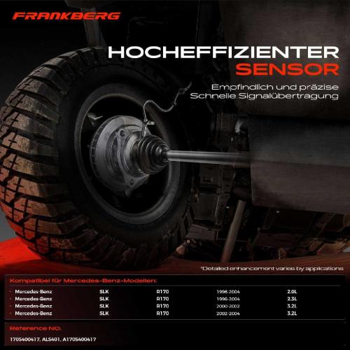 1x ABS Sensor Hinterachse links für Mercedes-Benz SLK R170 2.0L 2.3L 3.2L 1996-2004 Bild 1x ABS Sensor Hinterachse links für Mercedes-Benz SLK R170 2.0L 2.3L 3.2L 1996-2004