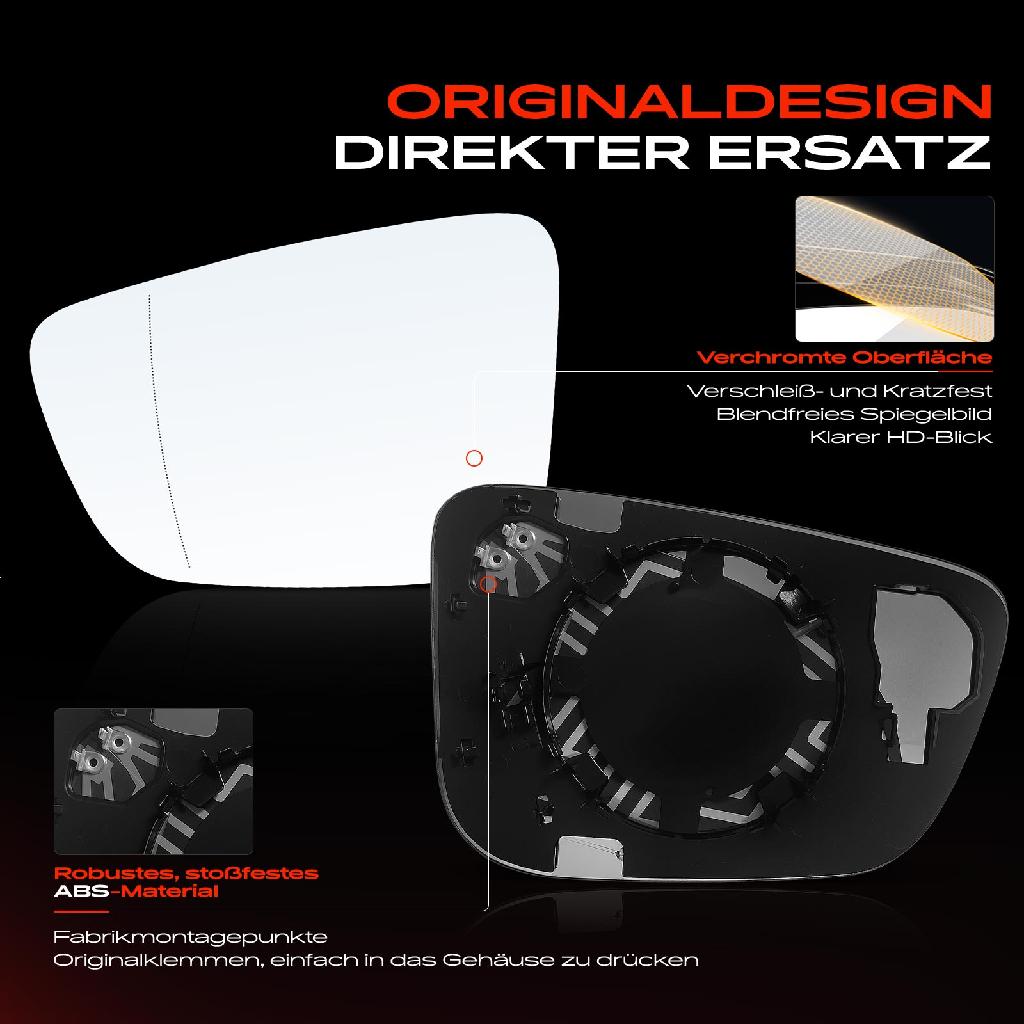 2x Spiegelglas Außenspiegel Vorne Links Rechts für BMW G11 G12 G32 G31 F90 G30
