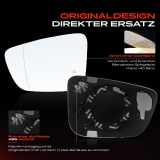 2x Spiegelglas Außenspiegel Vorne Links Rechts für BMW G11 G12 G32 G31 F90 G30