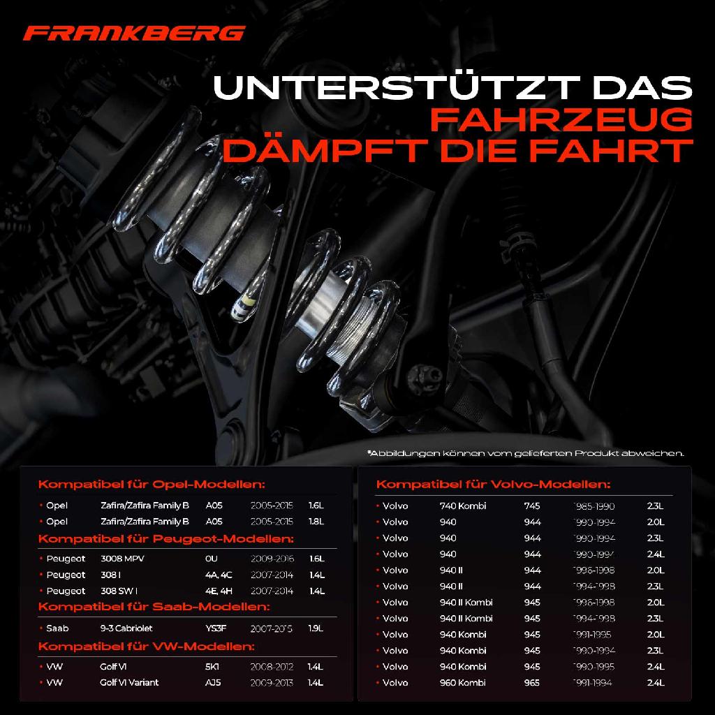 2x Fahrwerksfeder Vorderachse für VW Golf Opel Zafira Peugeot 308 Saab 9-3 Volvo 740 1985-2016