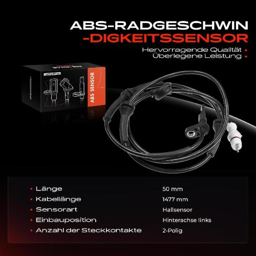 Frankberg 1x ABS Sensor Hinterachse links für Fiat Punto 188 1.2L 1.8L 1.9L 1999-2002 Bild Frankberg 1x ABS Sensor Hinterachse links für Fiat Punto 188 1.2L 1.8L 1.9L 1999-2002