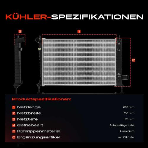 1x Kühler Wasserkühler Motorkühler für Saab 9-5 YS3E 2.0L 2.3L 2002-2009 Bild 1x Kühler Wasserkühler Motorkühler für Saab 9-5 YS3E 2.0L 2.3L 2002-2009