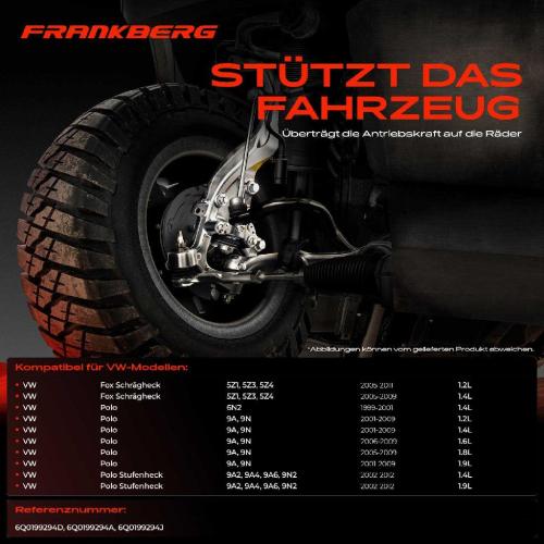Frankberg 1x Achsschenkel Radaufhängung Vorderachse Rechts für VW Polo Fox Schrägheck 5Z1 5Z3 5Z4 Bild Frankberg 1x Achsschenkel Radaufhängung Vorderachse Rechts für VW Polo Fox Schrägheck 5Z1 5Z3 5Z4