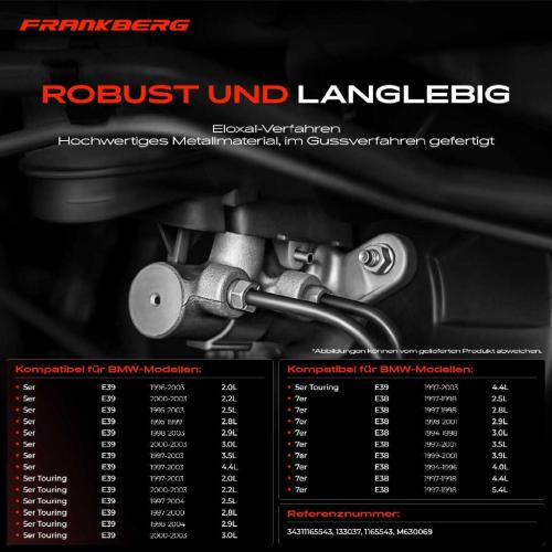 1x Hauptbremszylinder Bremszylinder für BMW E39 Touring 520-540 E38 725-750 Bild 1x Hauptbremszylinder Bremszylinder für BMW E39 Touring 520-540 E38 725-750