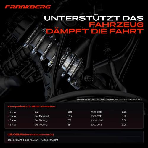 Frankberg 2x Fahrwerksfeder Vorderachse für BMW 3er E90 3er Cabriolet E93 3er Touring E91 3.0L 2006-2013 Bild Frankberg 2x Fahrwerksfeder Vorderachse für BMW 3er E90 3er Cabriolet E93 3er Touring E91 3.0L 2006-2013