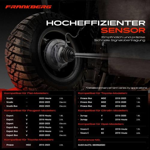 Frankberg 2x ABS Sensor Hinterachse beidseitig f r Citro n Jumpy Bus Kasten Spacetourer Fiat Scudo Ulysse Opel Bild Frankberg 2x ABS Sensor Hinterachse beidseitig f r Citro n Jumpy Bus Kasten Spacetourer Fiat Scudo Ulysse Opel