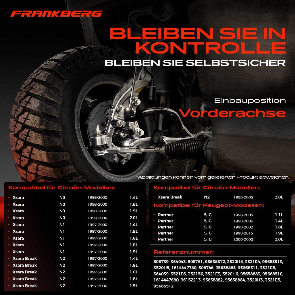 1x Querlenker Satz Vorderachse für Citroën Berlingo/Berlingo First MPV Kasten/MPV Xsara Break Coupe