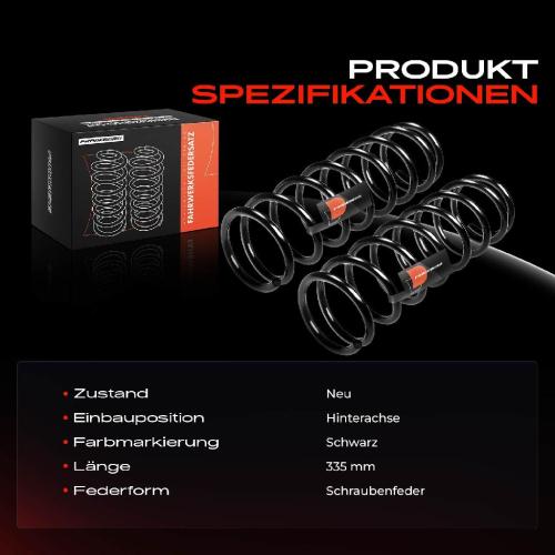 Frankberg 2x Fahrwerksfeder Hinterachse für Ford Escort AAL ABL Escort VI AAL ABL GAL AFL GAL 1995-2000 Bild Frankberg 2x Fahrwerksfeder Hinterachse für Ford Escort AAL ABL Escort VI AAL ABL GAL AFL GAL 1995-2000