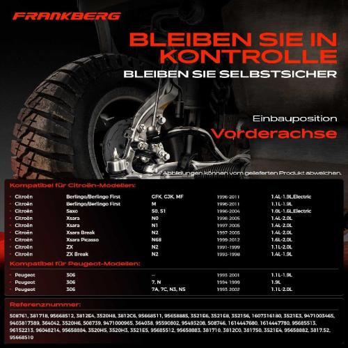 1x Querlenker Satz Vorderachse für Citroën Berlingo/Berlingo First MPV Kasten/MPV Saxo Xsara Break Coupe Bild 1x Querlenker Satz Vorderachse für Citroën Berlingo/Berlingo First MPV Kasten/MPV Saxo Xsara Break Coupe