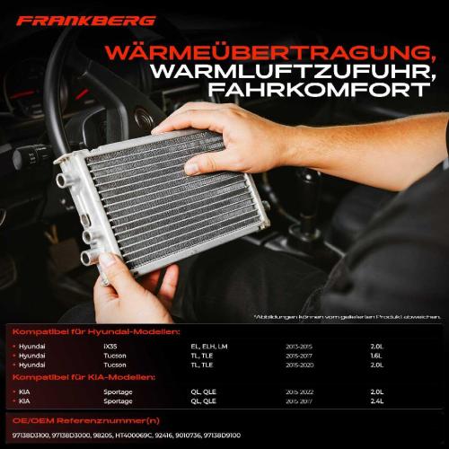1x Wärmetauscher Innenraumheizung für Hyundai Tucson iX35 KIA Sportage 2.0L Bild 1x Wärmetauscher Innenraumheizung für Hyundai Tucson iX35 KIA Sportage 2.0L
