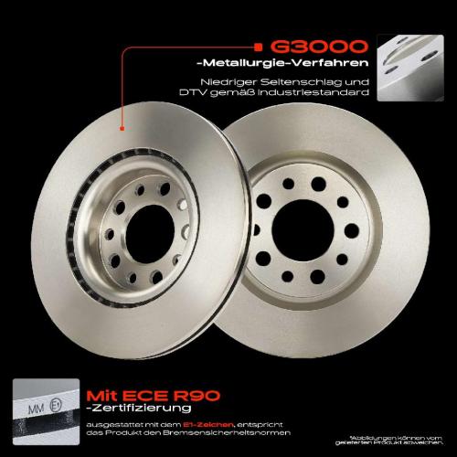 2x Bremsscheiben Hinterachse für Alfa Romeo 159 Sportwagon Brera Spider 939 2005-2012 Bild 2x Bremsscheiben Hinterachse für Alfa Romeo 159 Sportwagon Brera Spider 939 2005-2012