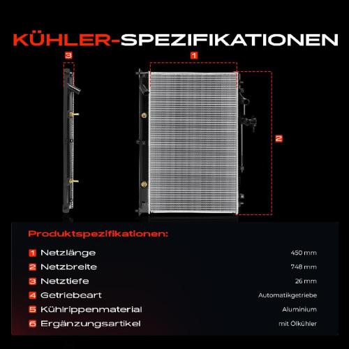 Frankberg 1x Kühler Wasserkühler Motorkühler für Mazda CX-7 ER 2.2L 2.3L 2007-2013 Bild Frankberg 1x Kühler Wasserkühler Motorkühler für Mazda CX-7 ER 2.2L 2.3L 2007-2013