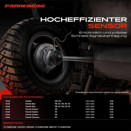 Frankberg 1x ABS Sensor Hinterachse links f r Ford Transit Bus Kasten Tourneo 2.0L 2.4L 2.3L 2000-2006 Bild Frankberg 1x ABS Sensor Hinterachse links f r Ford Transit Bus Kasten Tourneo 2.0L 2.4L 2.3L 2000-2006