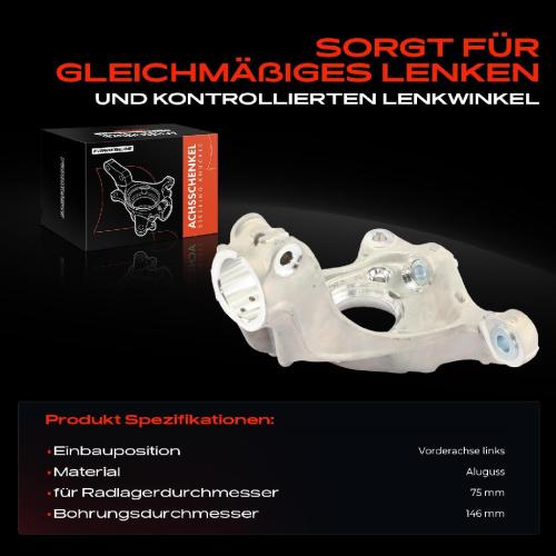 1x Achsschenkel Radaufhängung Vorderachse Links für VW Golf VII Passat 3G Audi A3 8V Q2 Q3 Skoda Seat Bild 1x Achsschenkel Radaufhängung Vorderachse Links für VW Golf VII Passat 3G Audi A3 8V Q2 Q3 Skoda Seat