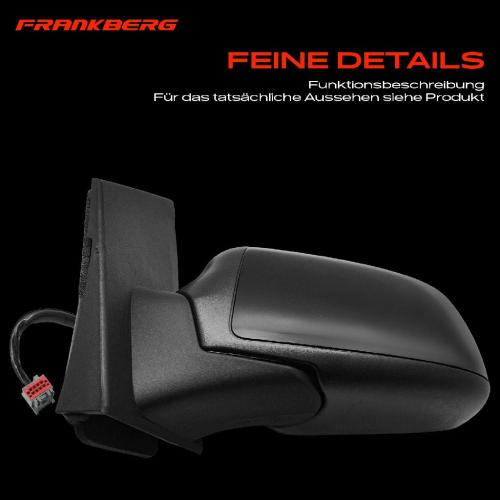 Frankberg 1x Außenspiegel Links für Ford Fiesta V JD JH Van 2005-2009 Bild Frankberg 1x Außenspiegel Links für Ford Fiesta V JD JH Van 2005-2009