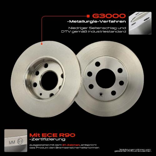 2x Bremsscheiben Vorderachse für Opel Ascona C CC Astra F Caravan Kasten/Kombi 1979-2002 Bild 2x Bremsscheiben Vorderachse für Opel Ascona C CC Astra F Caravan Kasten/Kombi 1979-2002