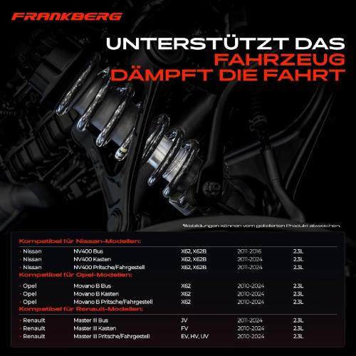 Frankberg 2x Fahrwerksfeder Vorderachse f r Nissan NV400 Opel Movano Renault Master Bj ab 2010 Bild Frankberg 2x Fahrwerksfeder Vorderachse f r Nissan NV400 Opel Movano Renault Master Bj ab 2010