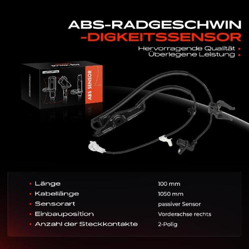 Frankberg 1x ABS Sensor Vorderachse rechts für Toyota Previa R3 2.0L 2.4L 2000-2006 Bild Frankberg 1x ABS Sensor Vorderachse rechts für Toyota Previa R3 2.0L 2.4L 2000-2006