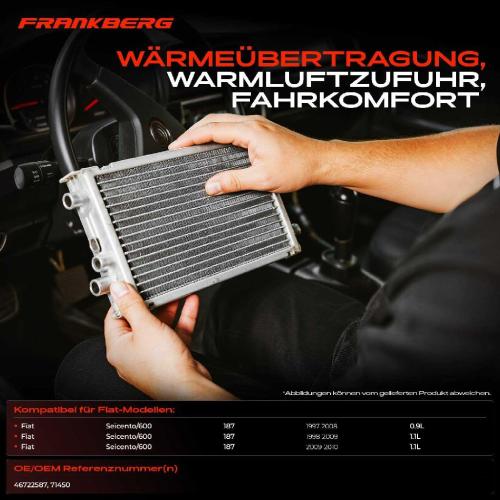 1x Wärmetauscher Innenraumheizung für Fiat Seicento 600 187 1998-2010 1.1L Bild 1x Wärmetauscher Innenraumheizung für Fiat Seicento 600 187 1998-2010 1.1L