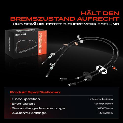 1x Seilzug Feststellbremse Hinterachse beidseitig für Mazda 6 Hatchback Station Wagon GY GG Bild 1x Seilzug Feststellbremse Hinterachse beidseitig für Mazda 6 Hatchback Station Wagon GY GG