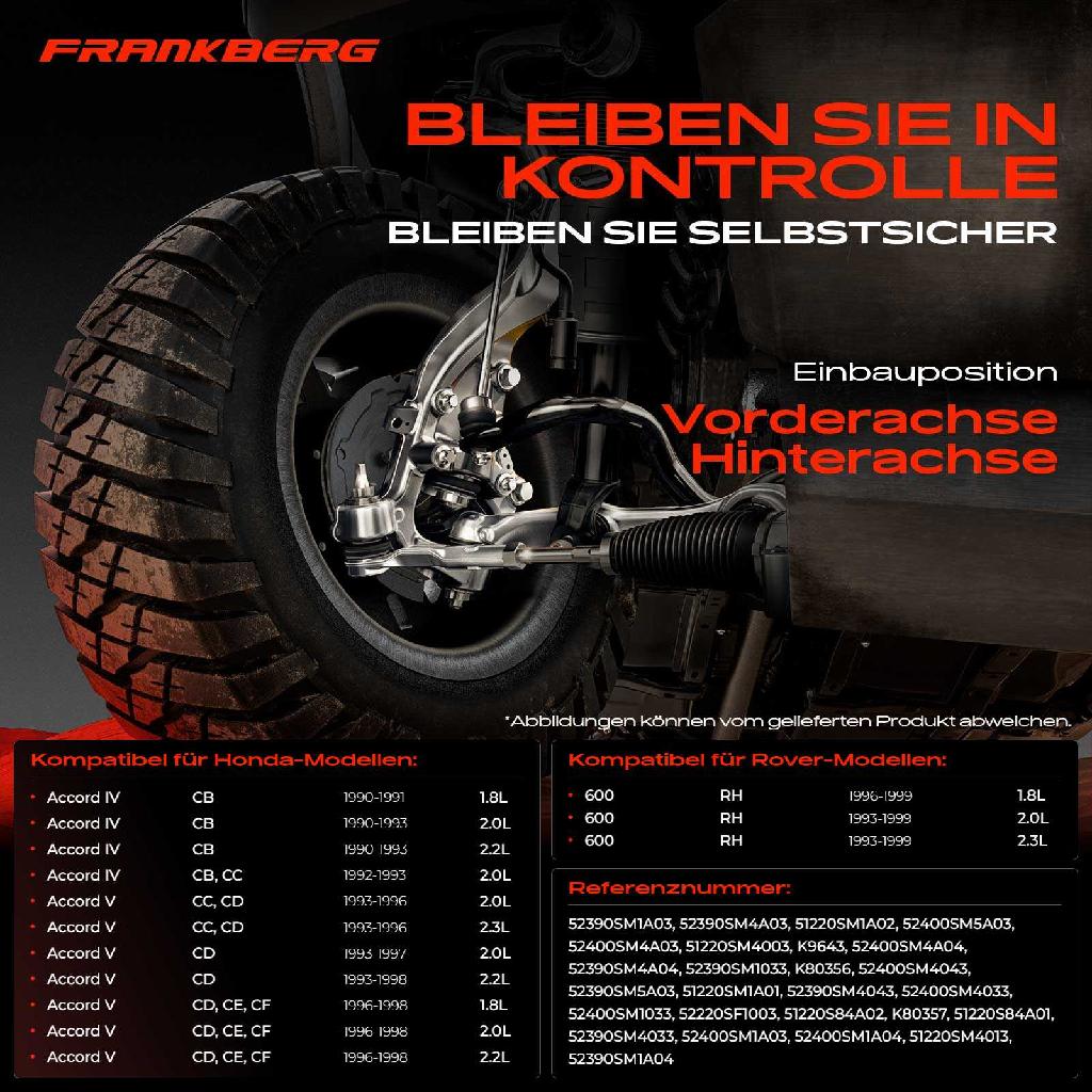1x Querlenker Satz Vorderachse für Honda Accord IV Aerodeck Coupe V Rover 600 1.8L 2.0L 2.2L 2.3L 1990-1999
