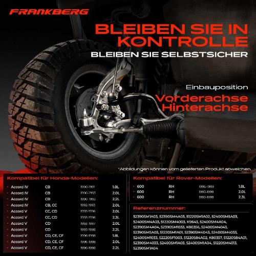 1x Querlenker Satz Vorderachse für Honda Accord IV Aerodeck Coupe V Rover 600 1.8L 2.0L 2.2L 2.3L 1990-1999 Bild 1x Querlenker Satz Vorderachse für Honda Accord IV Aerodeck Coupe V Rover 600 1.8L 2.0L 2.2L 2.3L 1990-1999