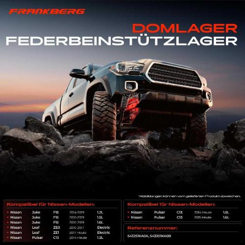 1x Domlager Federbeinstütz lager für Nissan Juke F15 Leaf ZE0 Pulsar Bild 1x Domlager Federbeinstütz lager für Nissan Juke F15 Leaf ZE0 Pulsar