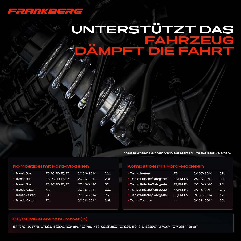 2x Fahrwerksfeder Vorderachse für Ford Transit FB FC FD FS FZ FA FF FM FN Tourneo 2006-2014