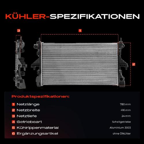 1x Kühler Wasserkühler Motorkühler für Citroën Jumper Pritsche/Fahrgestell Peugeot Boxer Bild 1x Kühler Wasserkühler Motorkühler für Citroën Jumper Pritsche/Fahrgestell Peugeot Boxer