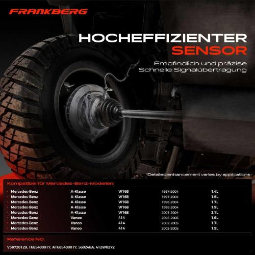 1x ABS Sensor Vorderachse links für Mercedes-Benz A-Klasse W168 Vaneo 414 1.4L 1.6L 1.7L 1.9L 1997-2005 Bild 1x ABS Sensor Vorderachse links für Mercedes-Benz A-Klasse W168 Vaneo 414 1.4L 1.6L 1.7L 1.9L 1997-2005