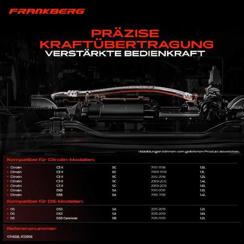 1x Seilzug Feststellbremse Hinterachse beidseitig für DS DS3 Cabriolet SA SB Citroen C3 II Kasten/Schrägheck Bild 1x Seilzug Feststellbremse Hinterachse beidseitig für DS DS3 Cabriolet SA SB Citroen C3 II Kasten/Schrägheck