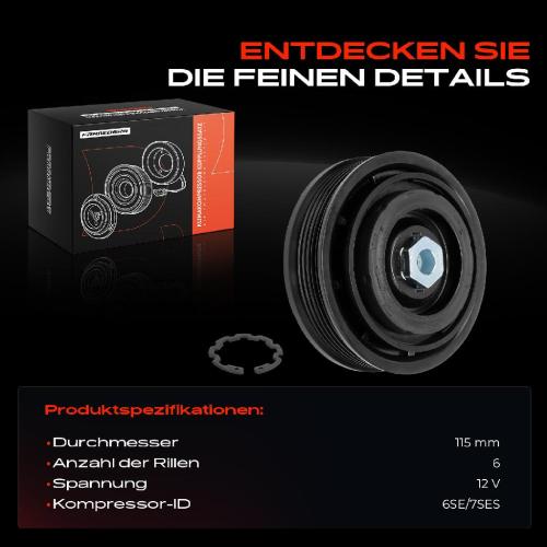 1x Magnetkupplung Klimakompressor für BMW E90 E91 E92 E93 F31 F30 F80 F20 F21 F34 Bild 1x Magnetkupplung Klimakompressor für BMW E90 E91 E92 E93 F31 F30 F80 F20 F21 F34