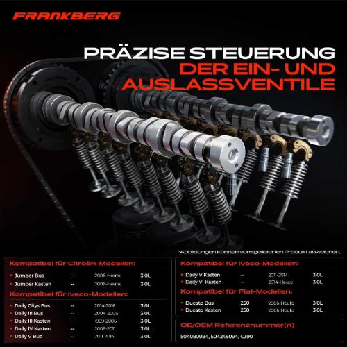 Frankberg 1x Nockenwelle für Citroën Jumper Fiat Ducato 2009-2010 Bild Frankberg 1x Nockenwelle für Citroën Jumper Fiat Ducato 2009-2010