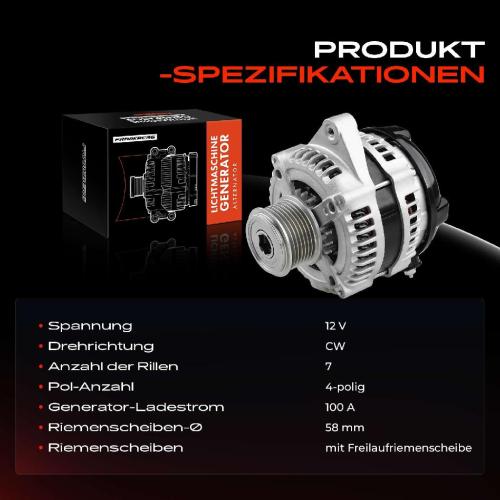 Frankberg 1x Lichtmaschine Generator für Toyota Hiace Land Cruiser Prado J12 J15 2.5L 3.0L Bild Frankberg 1x Lichtmaschine Generator für Toyota Hiace Land Cruiser Prado J12 J15 2.5L 3.0L