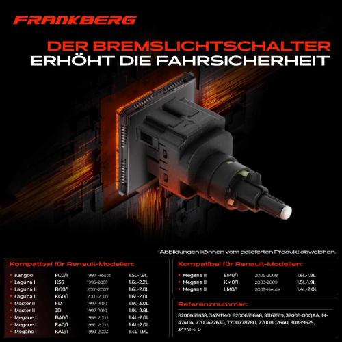 1x Bremslichtschalter für Renault Kangoo Laguna Master Megane Modus Scénic Bild 1x Bremslichtschalter für Renault Kangoo Laguna Master Megane Modus Scénic