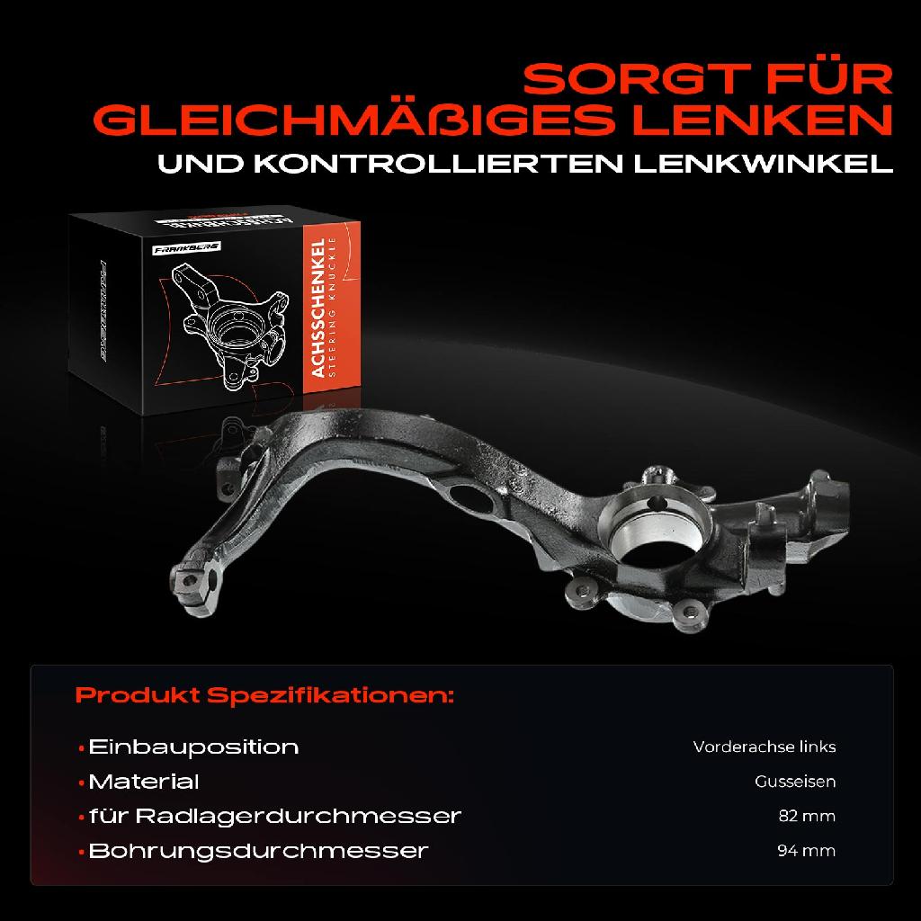 1x Achsschenkel Radaufhängung Vorderachse Links für VW Passat Variant 3B3 3B6 Skoda Superb I 3U4 2000-2008