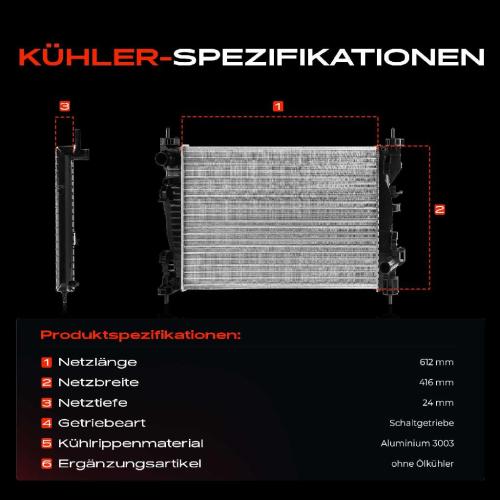 1x Kühler Wasserkühler Motorkühler für Alfa Romeo Giulietta 940 4C Bild 1x Kühler Wasserkühler Motorkühler für Alfa Romeo Giulietta 940 4C