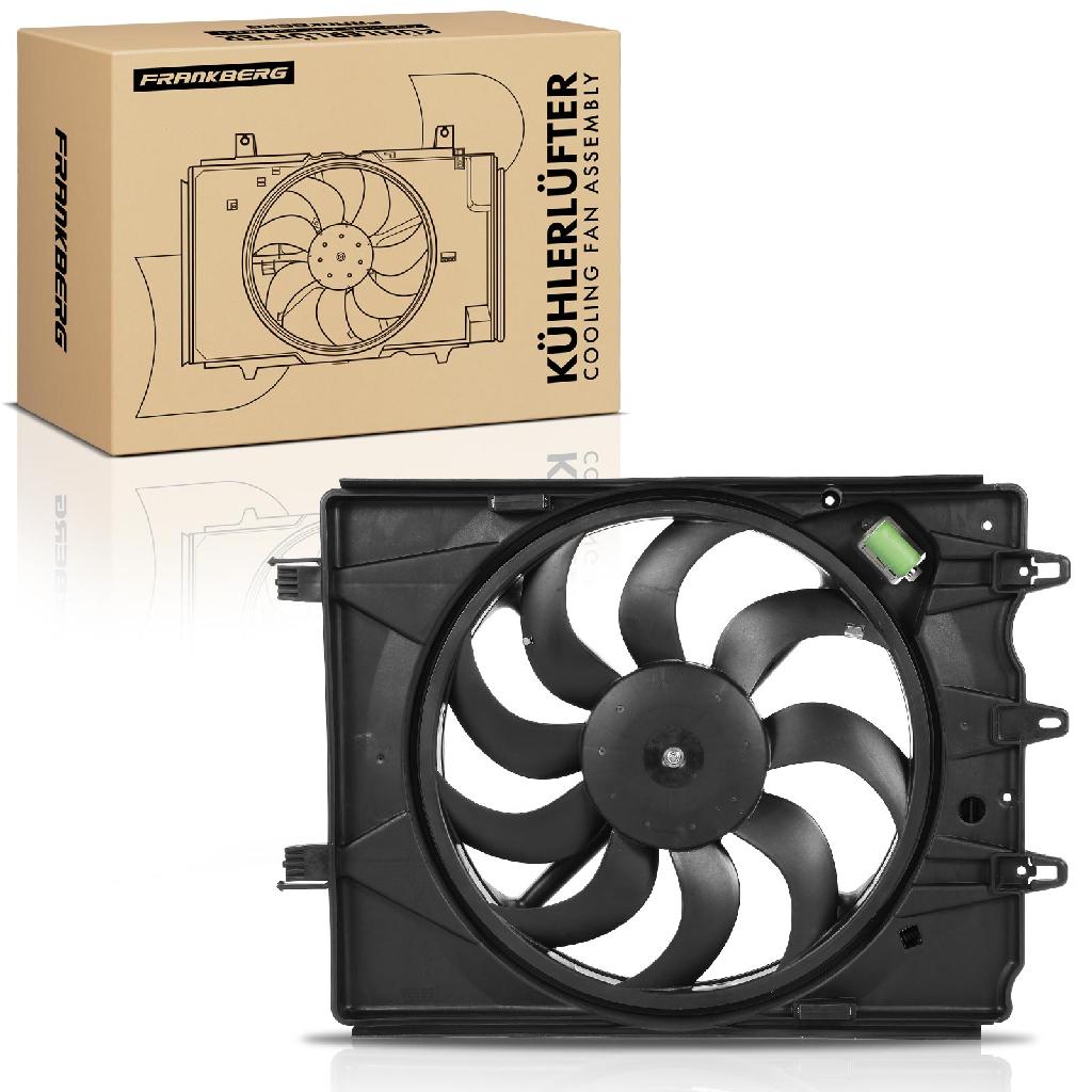 Frankberg 1x Motorkühller Einfachlüfter mit Kühlerlüfterrahmen Fiat 500L 351 352 1.4L Bj ab 2012