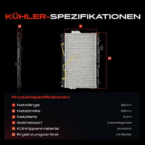 1x Kühler Wasserkühler Motorkühler für Hyundai Matrix FC 2001-2010 Bild 1x Kühler Wasserkühler Motorkühler für Hyundai Matrix FC 2001-2010