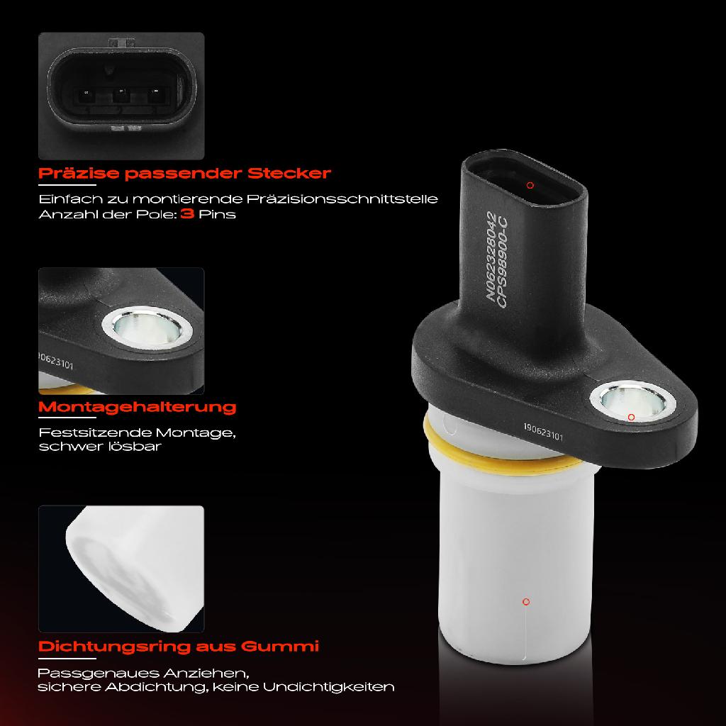 1x Kurbelwellensensor Impulsgeber für VW Passat 3G Golf 7 5G Beetle 5C Atlas Audi Q5 FY