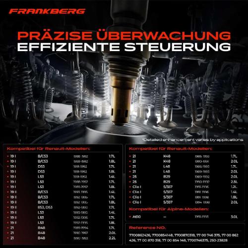 Frankberg 1x Lambdasonde Regelsonde Vor Katalysator für Renault 19 I II B/C53 21 Clio I Espace II Bild Frankberg 1x Lambdasonde Regelsonde Vor Katalysator für Renault 19 I II B/C53 21 Clio I Espace II