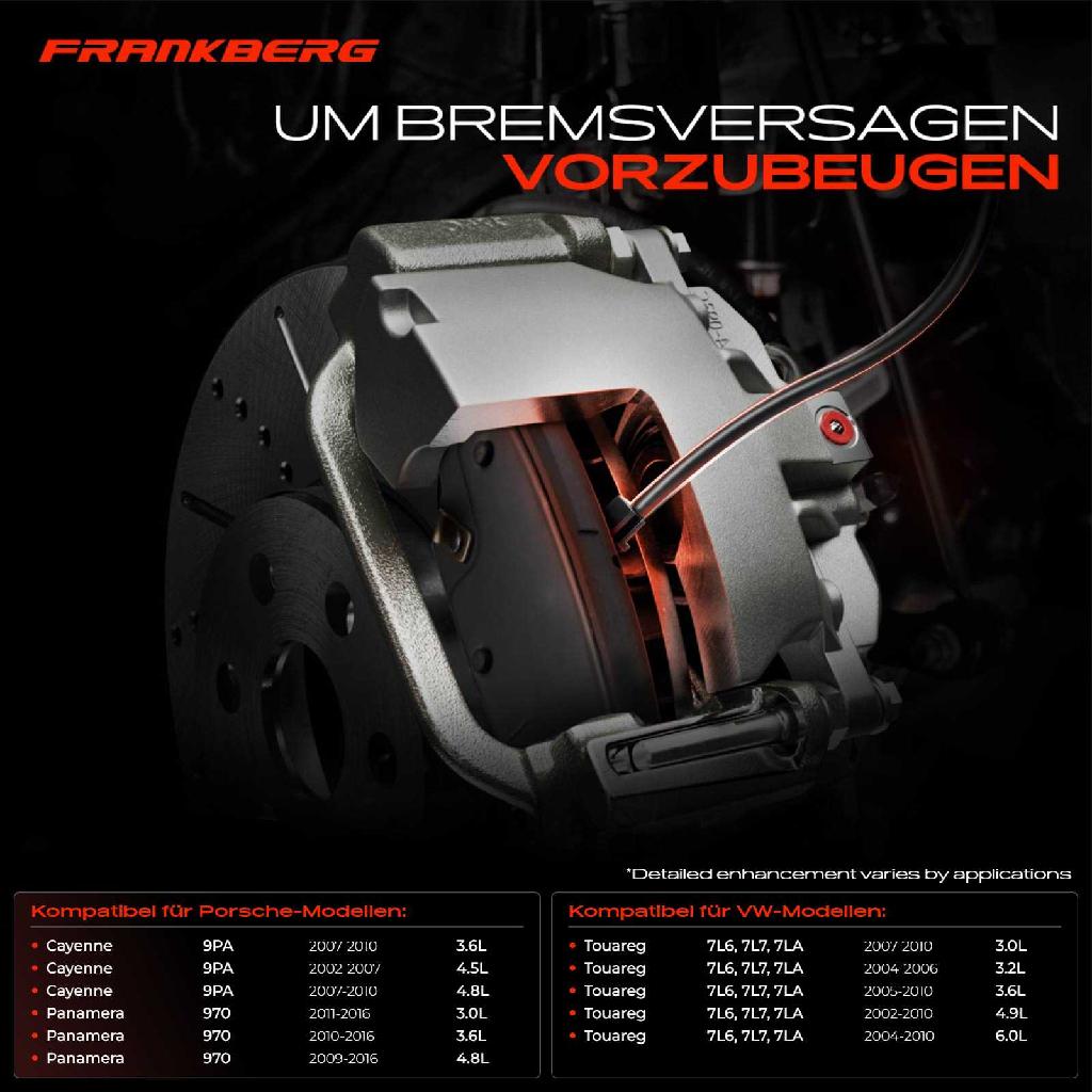 2x Warnkontakt Bremsbelagverschleiß Vorderachse für VW Touareg Porsche Panamera 2002-2016