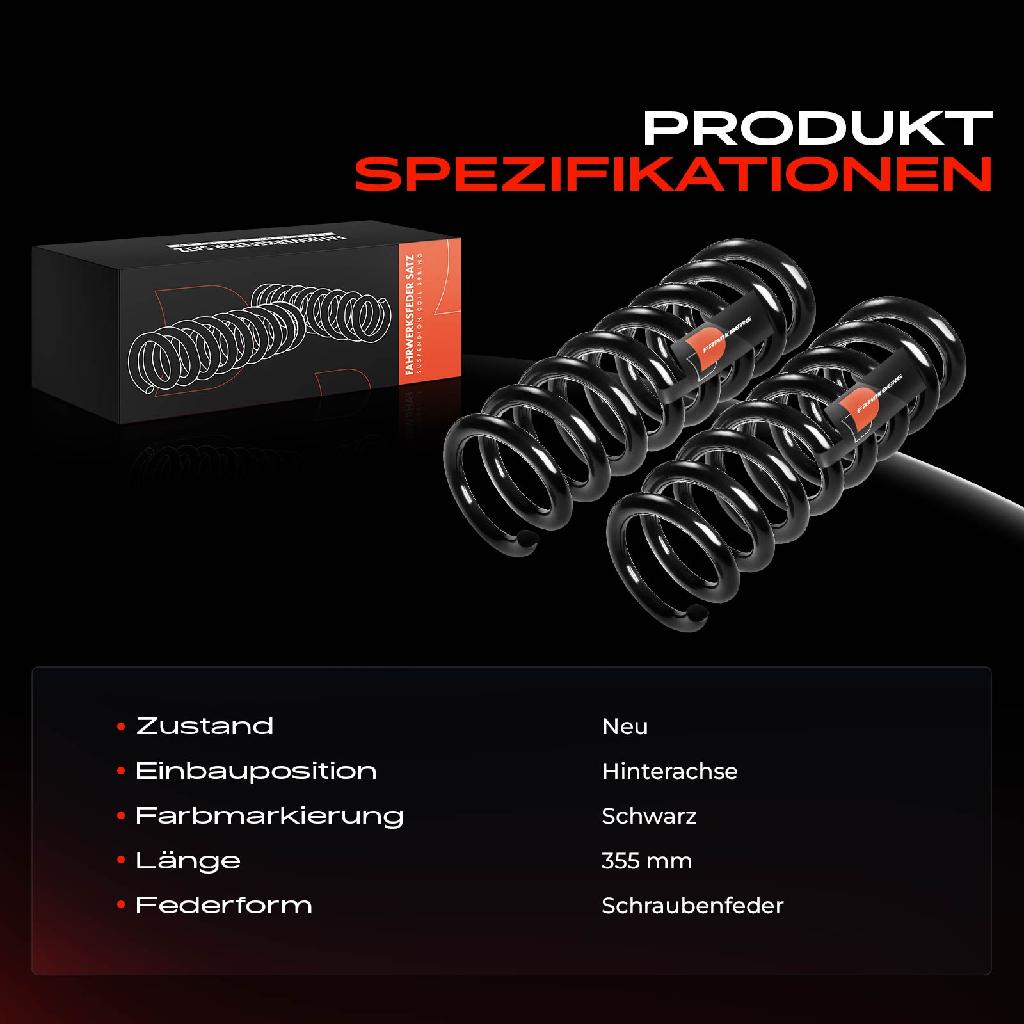 2x Fahrwerksfeder Hinterachse für Mercedes-Benz E-Klasse W211 2002-2008