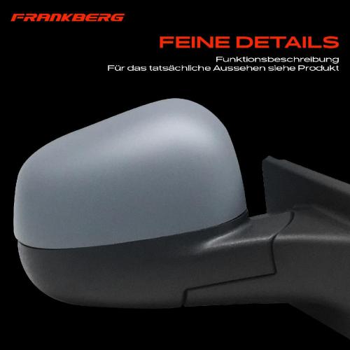 Frankberg 1x Außenspiegel Rechts für Chevrolet Spark M300 1.0L 1.2L 2010-2015 Bild Frankberg 1x Außenspiegel Rechts für Chevrolet Spark M300 1.0L 1.2L 2010-2015