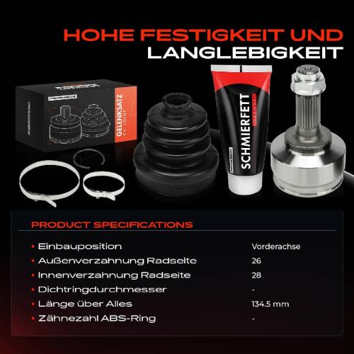 1x Antriebswelle Gelenksatz Vorderachse für Honda Jazz GD GE2 GE3 GE GG GP ZA 2002-2015 Bild 1x Antriebswelle Gelenksatz Vorderachse für Honda Jazz GD GE2 GE3 GE GG GP ZA 2002-2015
